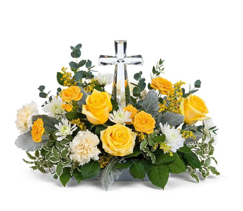 Holy Light Crystal Cross Bouquet