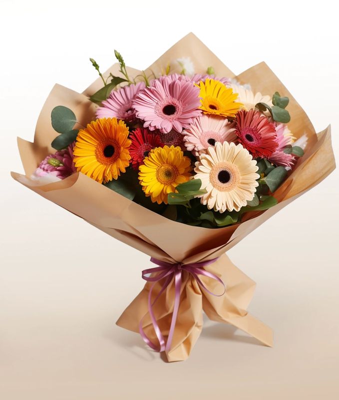 Mirage: Multicolored Gerbera Arrangement