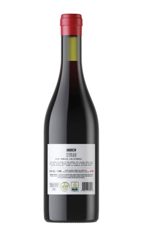 Organic Andrew Syrah, Paso Robles, California, 750 ml