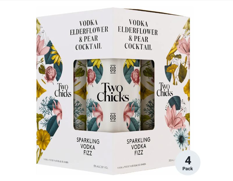 Two Chicks Sparkling Vodka Fizz (4 PACK)