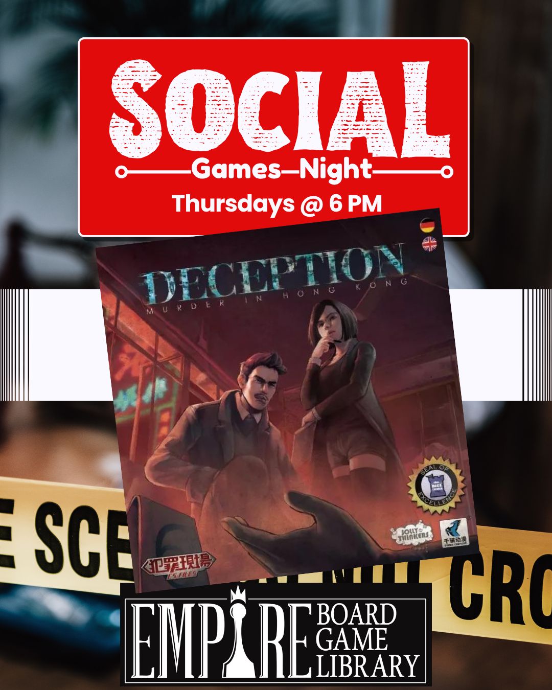 Social Games - Deception: Murder in Hong Kong Aug 6