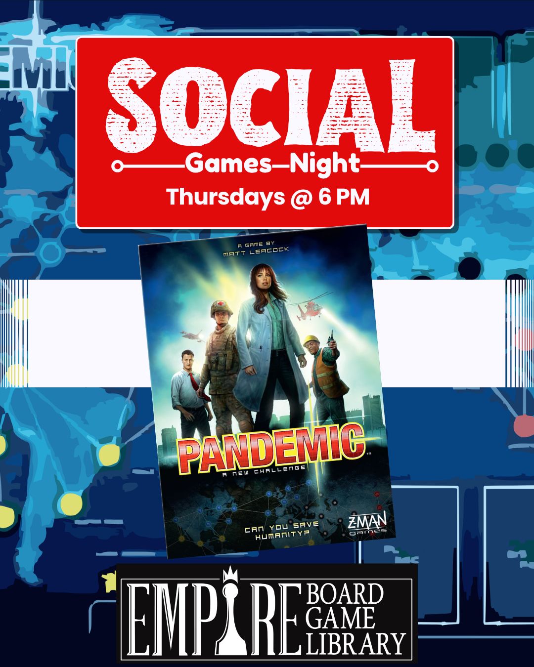 Social Games - Pandemic plus Day Pass Social Games - Pandemic plus Day Pass