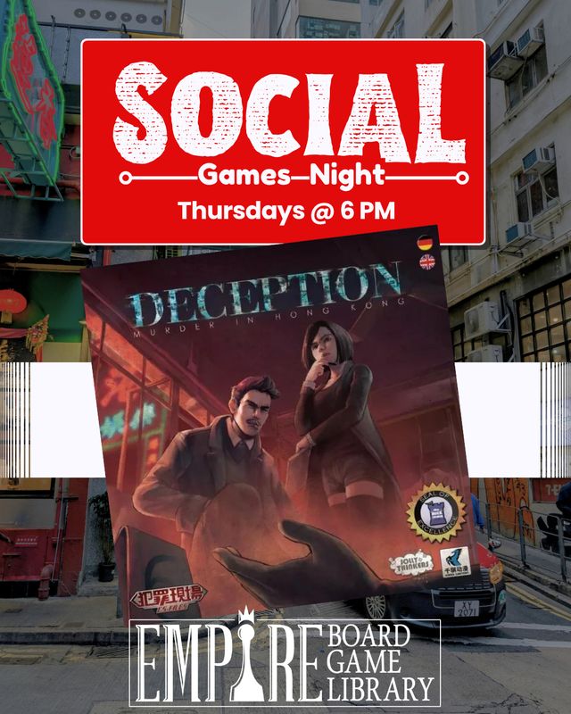 Social Games - Deception Murder in Hong Kong Nov 12