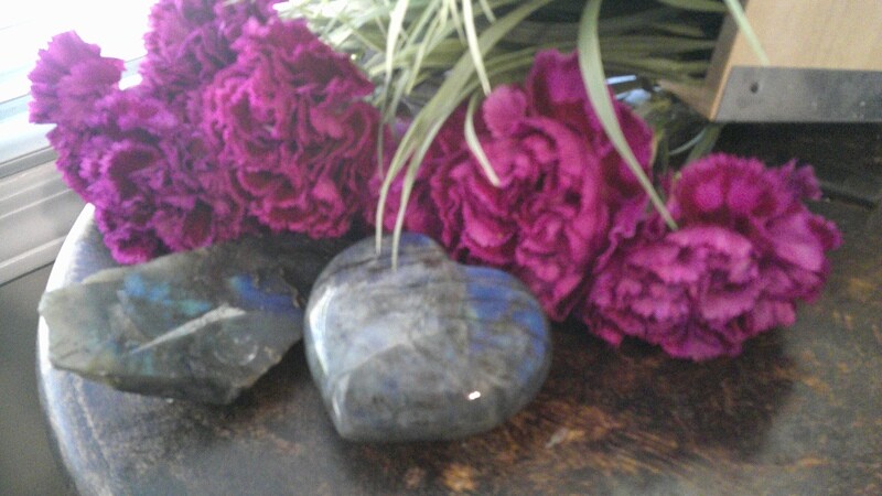 Labradorite Heart