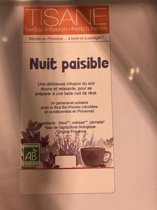 Tisane nuit paisible