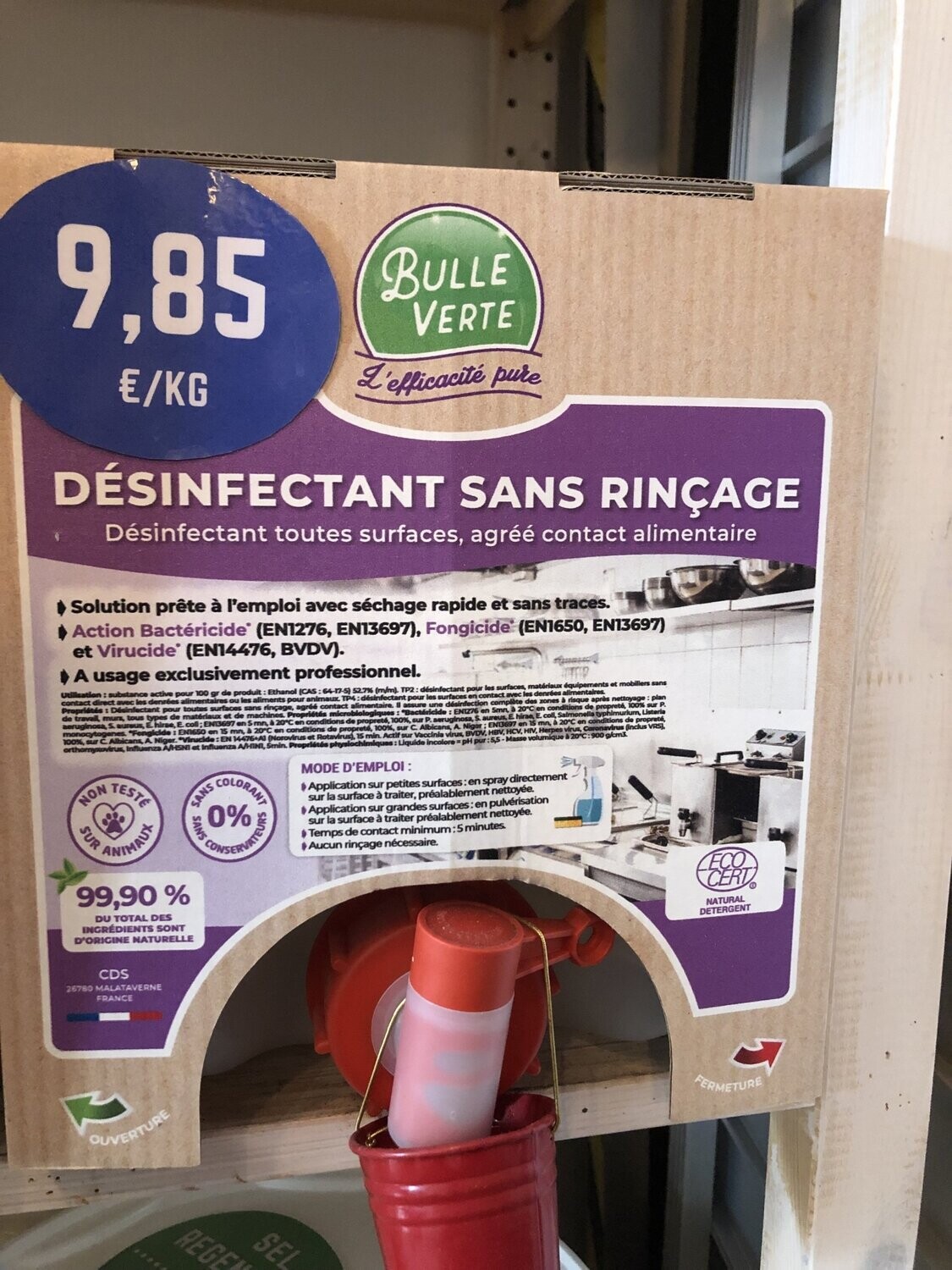 Désinfectant sans rinçage