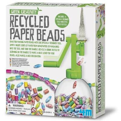 Recycled paper beads