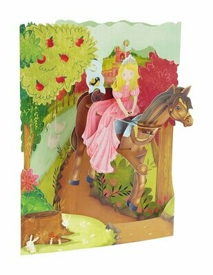 Swing card - Princess on a horse