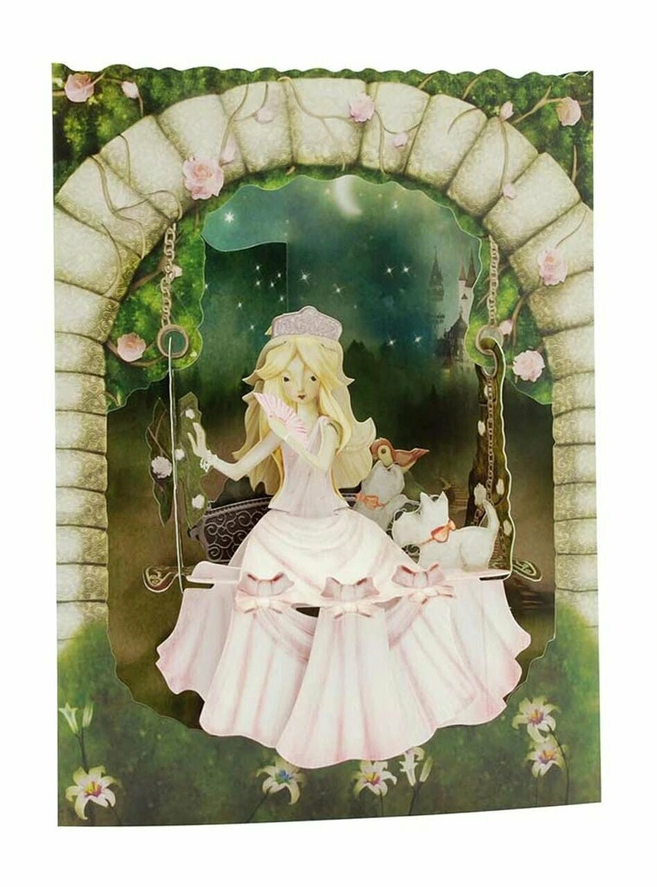 Swing card - Princess on a swing