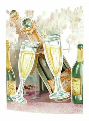 Swing card - Champagne celebration