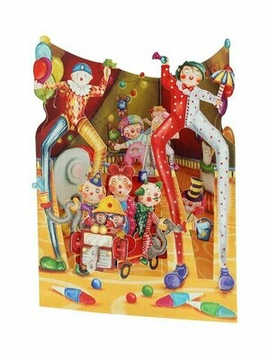 Swing card - Big top clowns