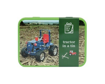 Gift in a tin Tractor Construction kit