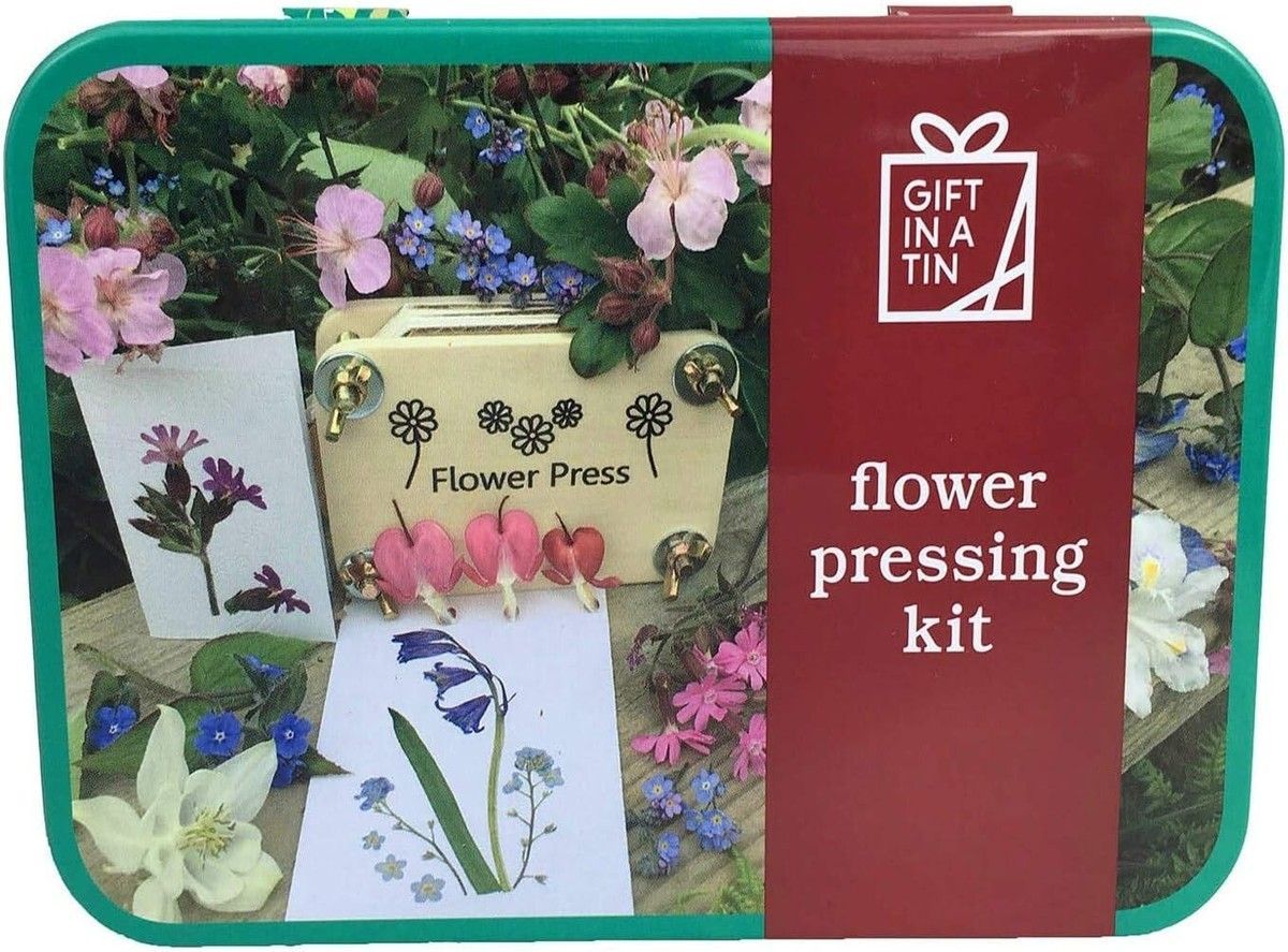 Gift in a tin "Flower pressing kit"