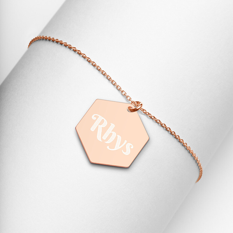 Hexagon Engraved Necklace
