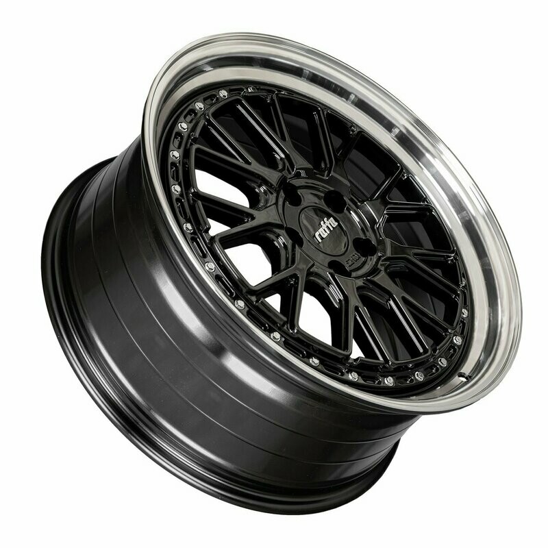 RAFFA WHEELS RS-03 BLACK LIP POLISHED