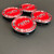 RAFFA WHEELS ALUMINIUM NABENDECKEL SET | ROT | PASSEND BEI ALLEN RF01/02/03/04 MODELLEN