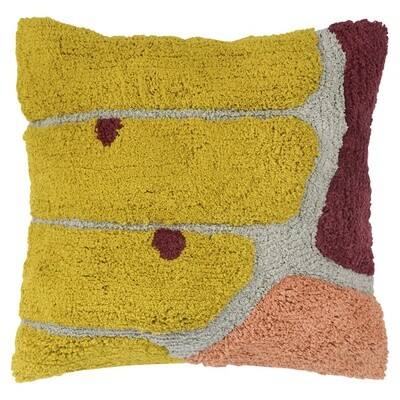 Чехол на подушку с рисунком Tea plantation горчичного цвета из коллекции Terra, 45х45 см
TKANO