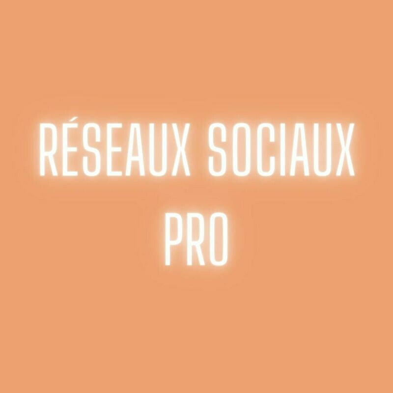 Réseaux sociaux - PACK PRO