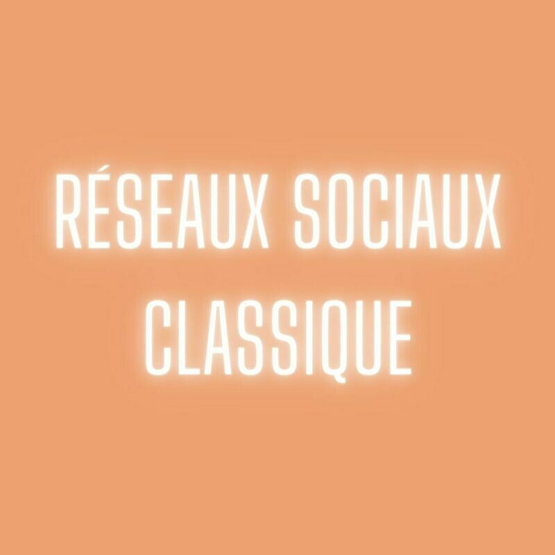 Réseaux sociaux - PACK CLASSIQUE
