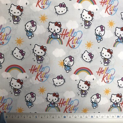 Popelina Hello Kitty Arco Iris