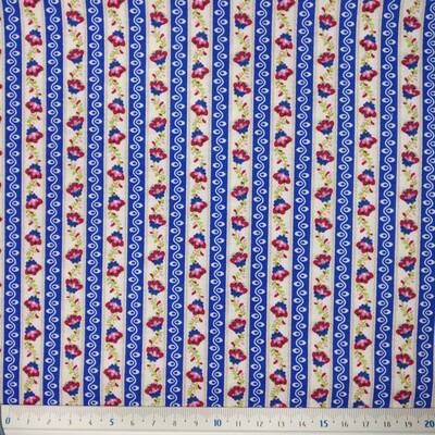 Popelina Estampada Chita Azul