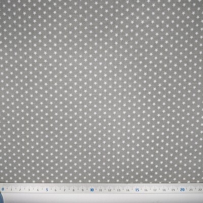 Popelina Estrelas Pequenas Cinza