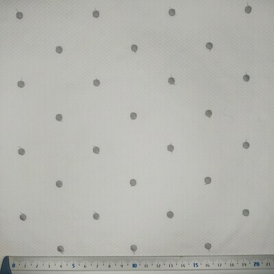 Piquet Favos Bordado Pintas Azul