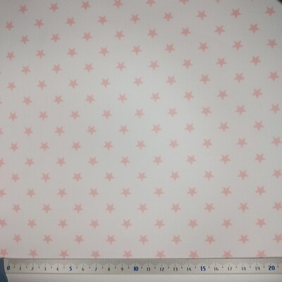 Piquet Fustão Estrelas Branco Rosa