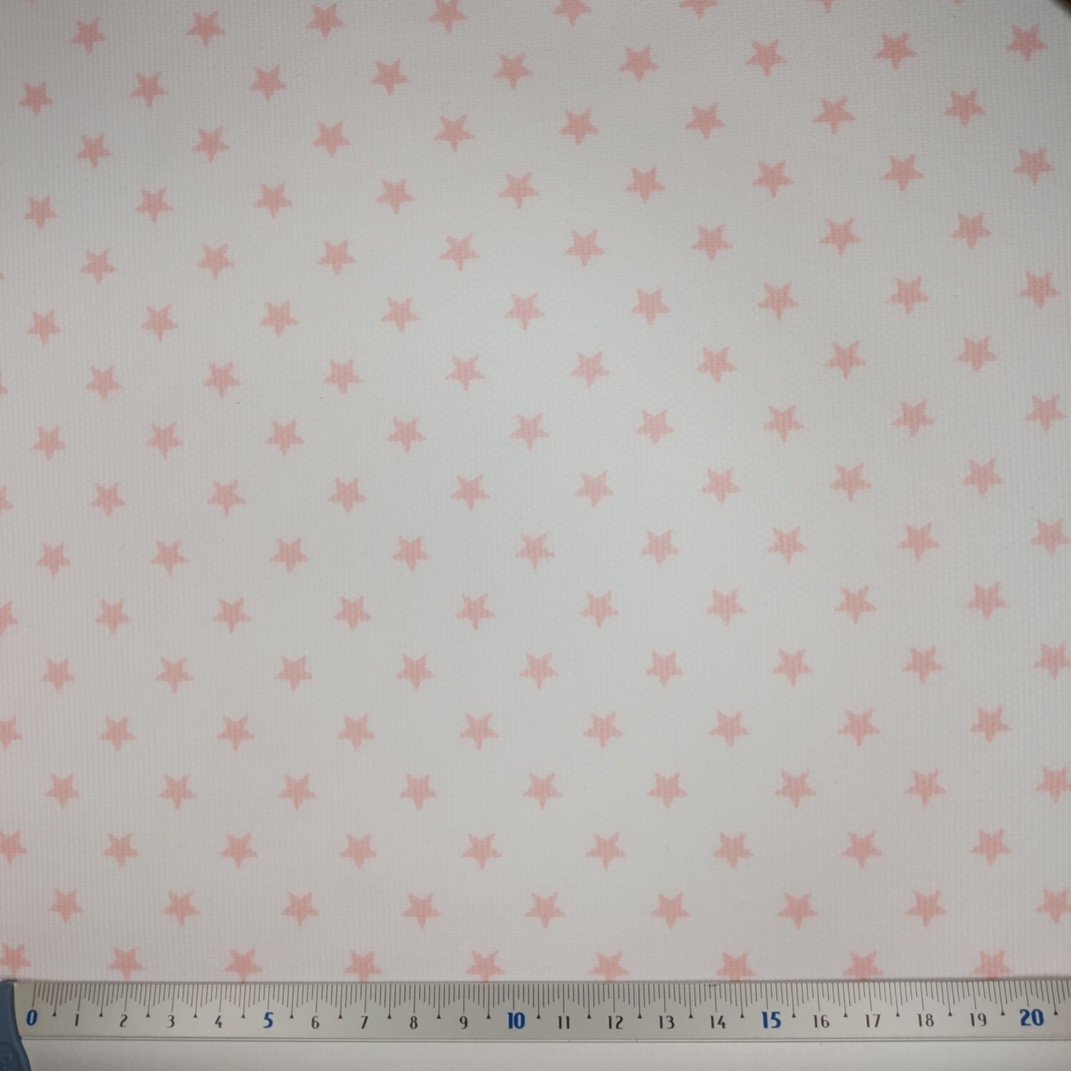 Piquet Fustão Estrelas Branco Rosa