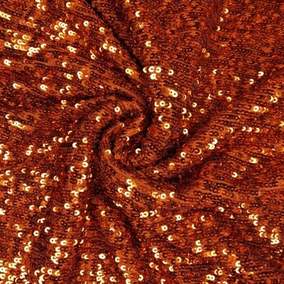 Tulle Lycra Mini Lantejoulas Laranja