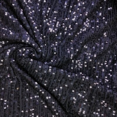 Tulle Lycra Mini Lantejoulas Azul Navy