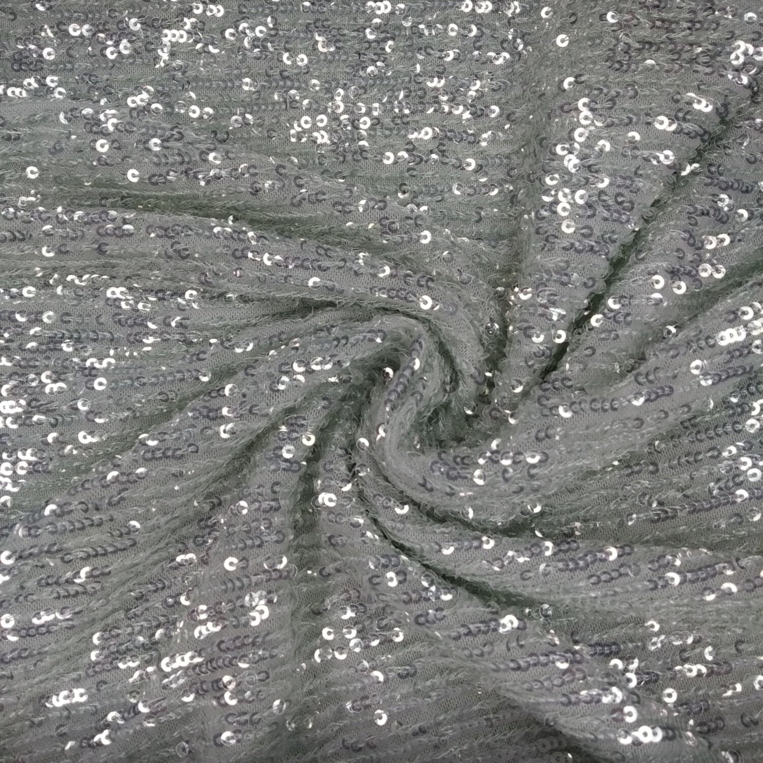 Tulle Lycra Mini Lantejoulas Verde Agua