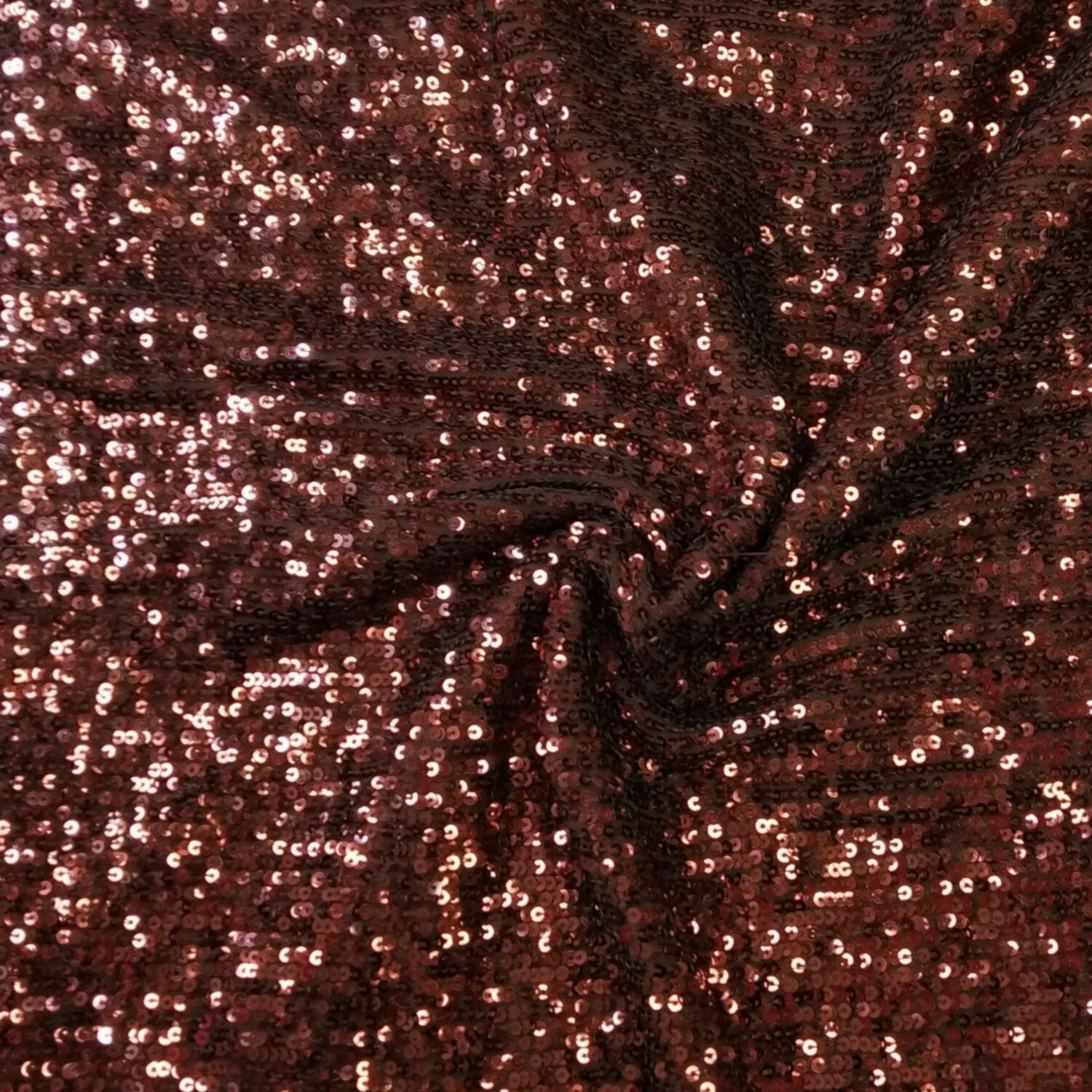 Tulle Lycra Mini Lantejoulas Castanho