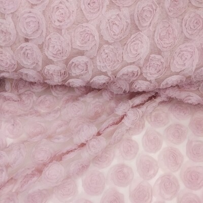 Tulle c/Flores 3D Rosa