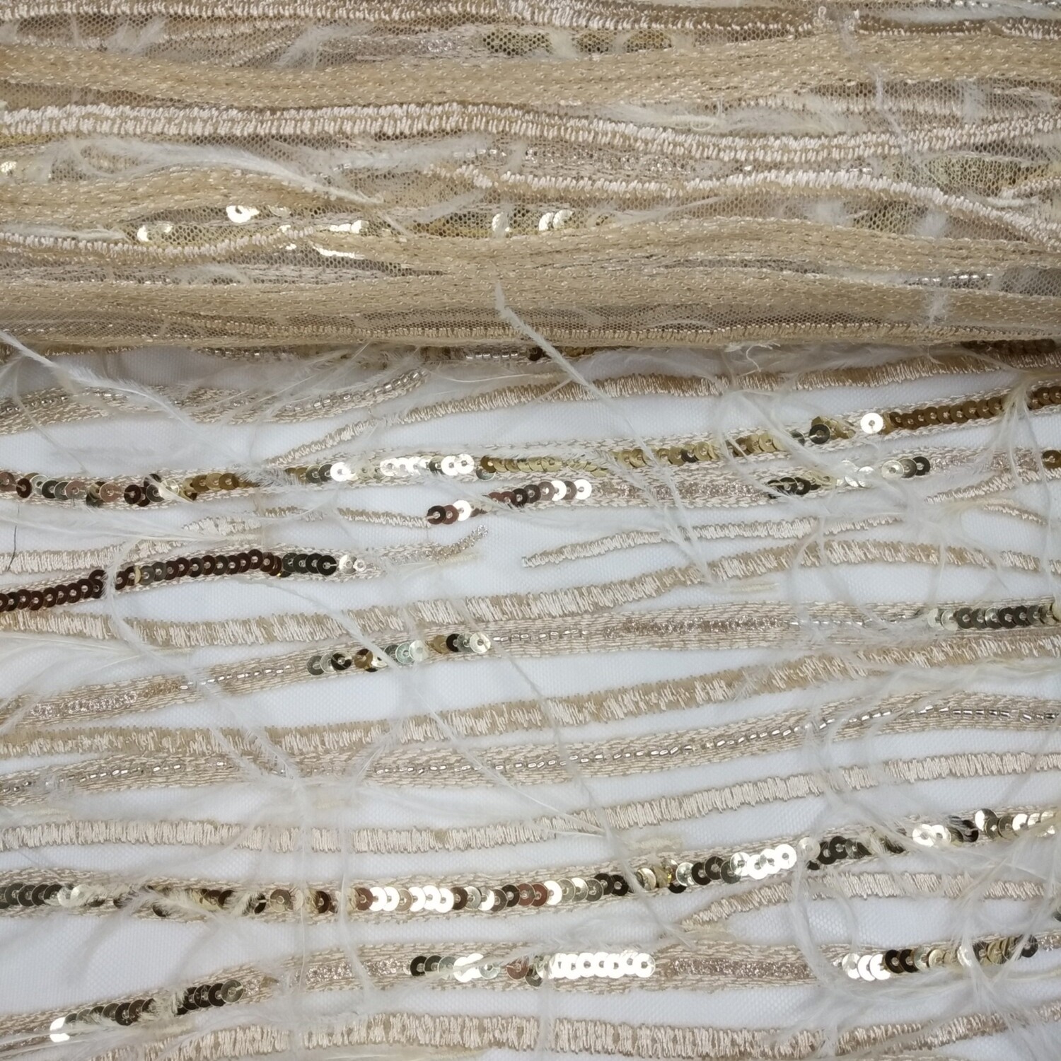 Tulle Bordado Lantejoulas e Pulmas