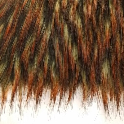 Pelo Sintético Castanho e Verde