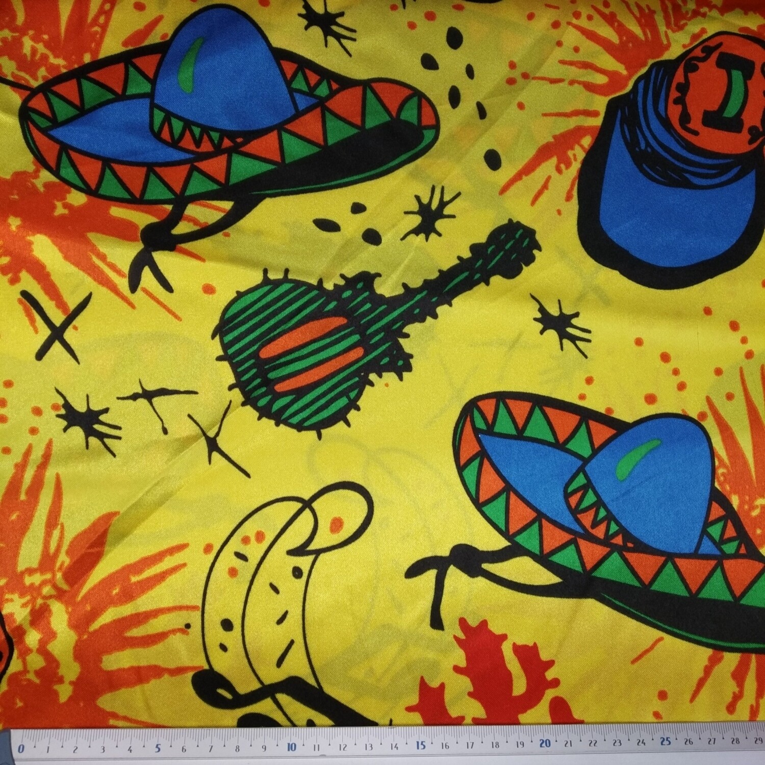 Cetim Carnaval Mexicano Amarelo