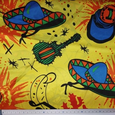 Cetim Carnaval Mexicano Amarelo