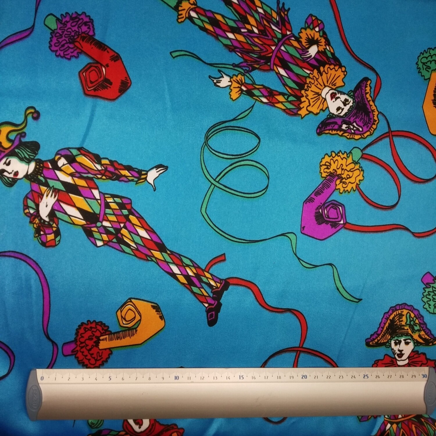 Cetim Carnaval Pierrot Azul