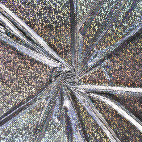 Malha Lame Escamas Pequenas Prata