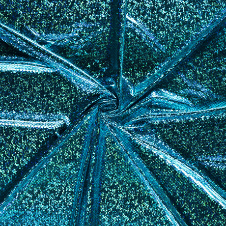 Malha Lame Escamas Pequenas Turquesa