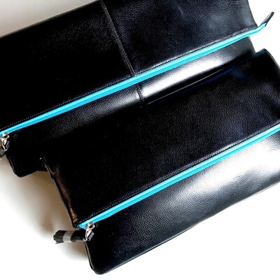 Day To Night Fold-Over Leather Clutch