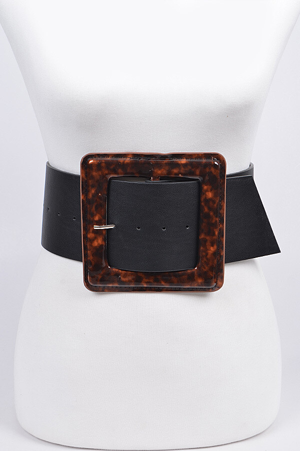"First Date" Wide Leather Belt