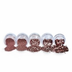 Glitter Combo Mix Glitter Rose Gold 5 Stk.