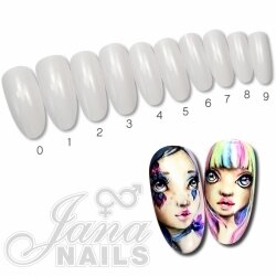 Nailart Tips White Gr. 0-9, 500 STK