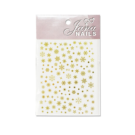 Nail Stickers Winter Mix Gold