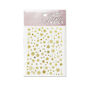 NAIL STICKERS STARS &amp; SNOWFLAKES - GOLD