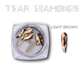 Tear Diamonds Light Brown 10 Stk