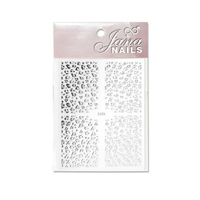 NAIL STICKERS -ANIMAL PRINT NO7 SILVER