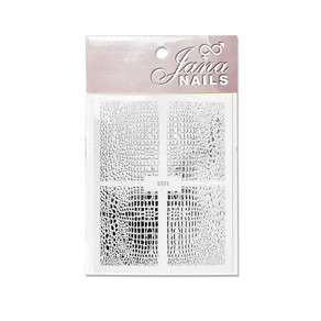 NAIL STICKERS - ANIMAL PRINT NO1 SILVER